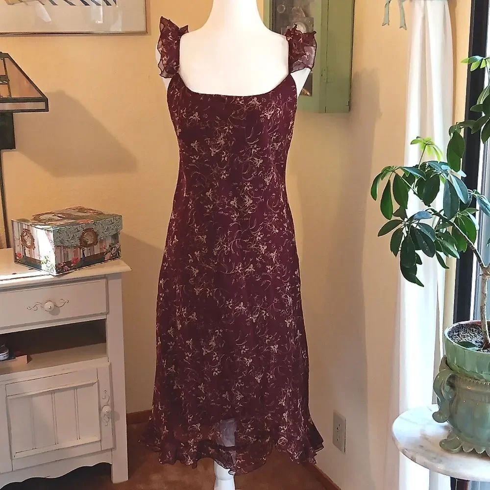 Meghan Matthews Burgundy Dress